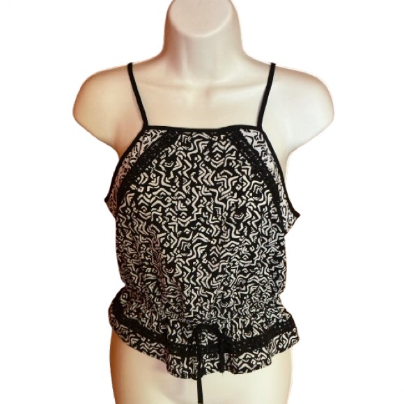 Vtg Y2K geometric feminine summer tank top - Picture 1 of 11